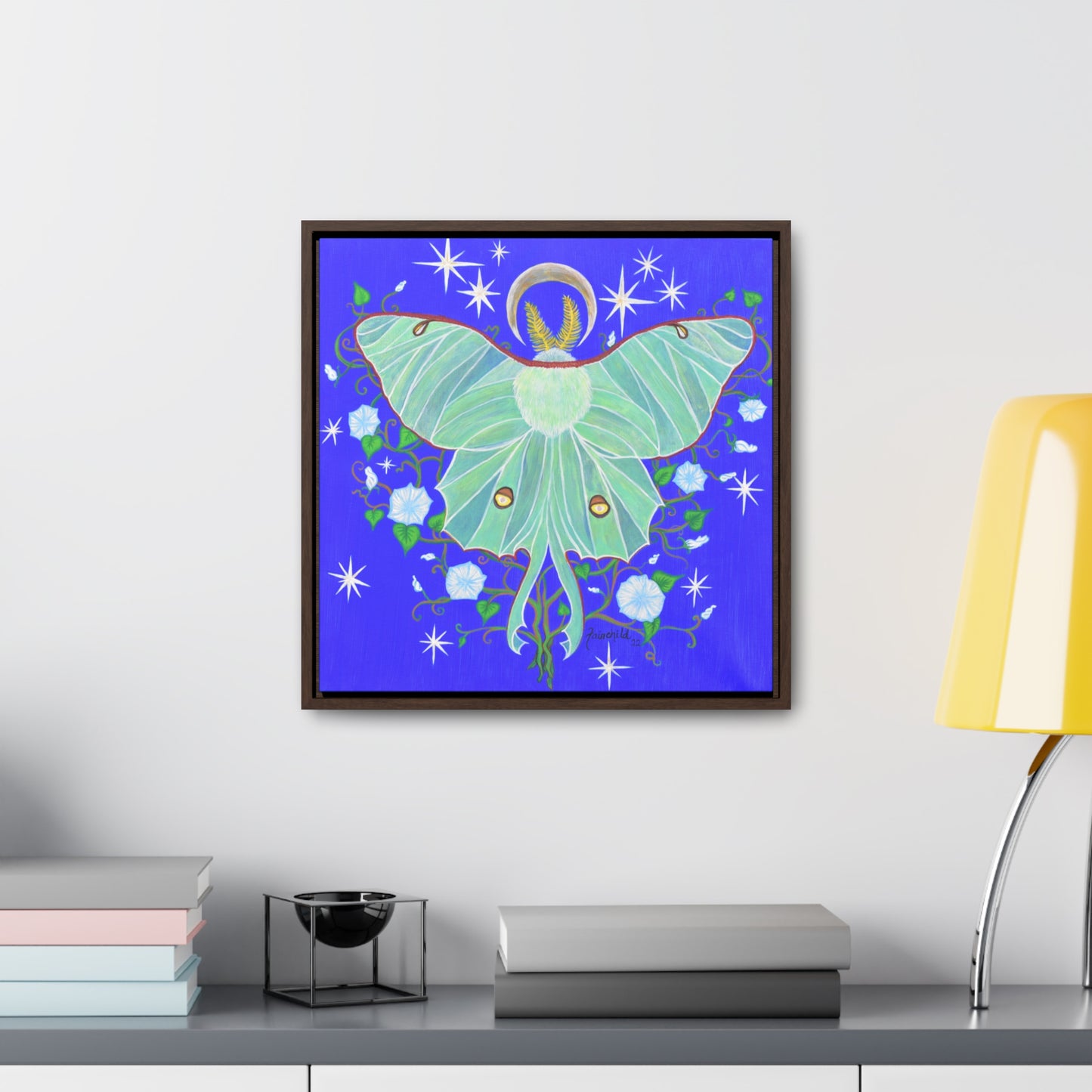 Luna Moth, Framed Canvas