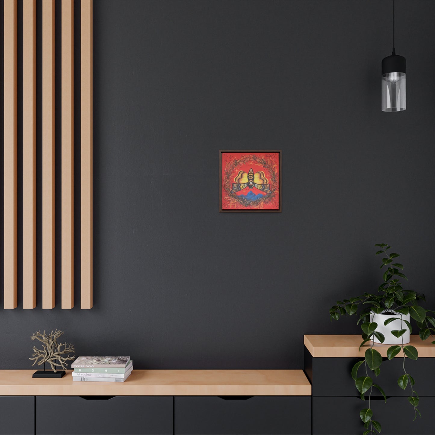 Death's Head Hawkmoth, Framed Canvas