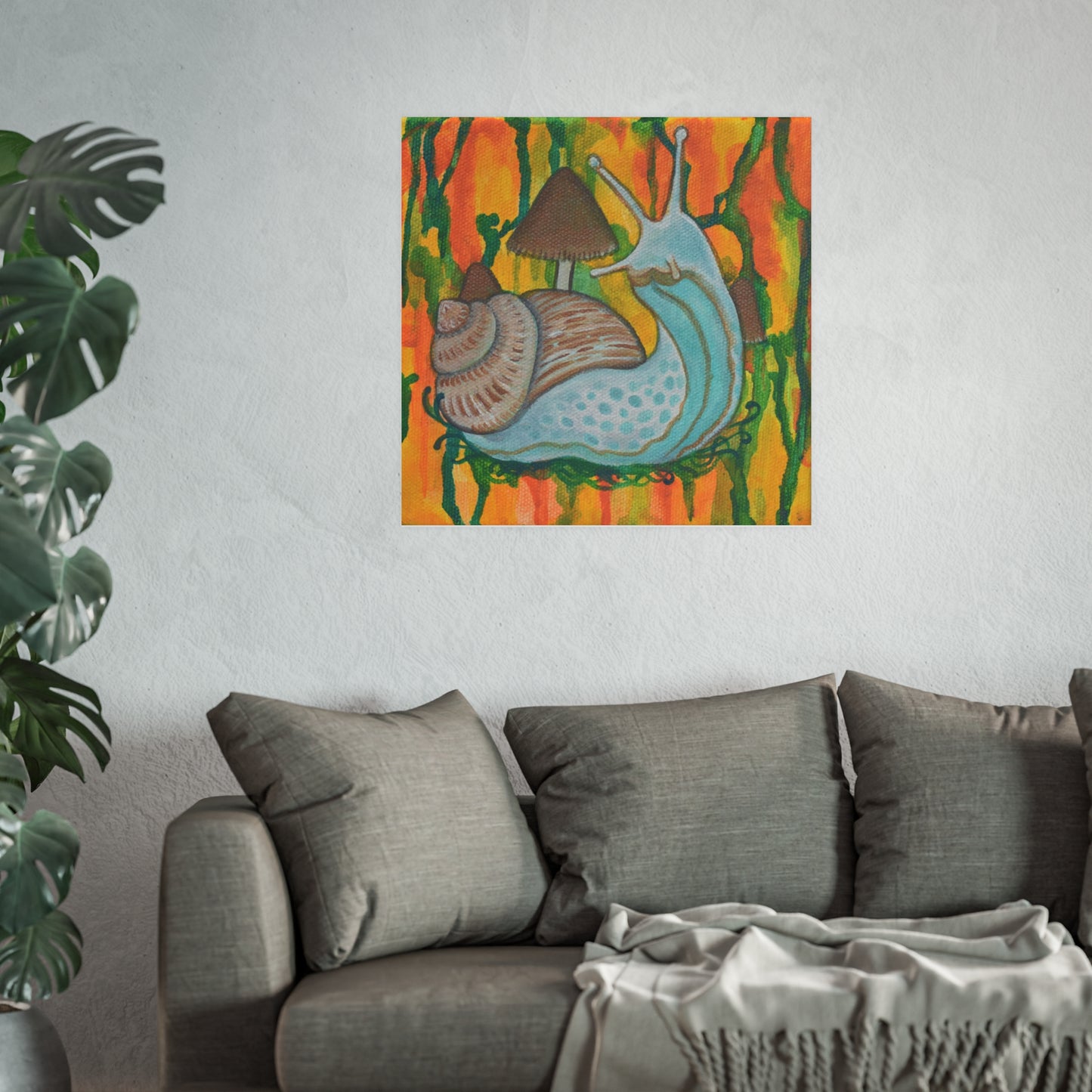Snail & Mushroom, Archival Poster