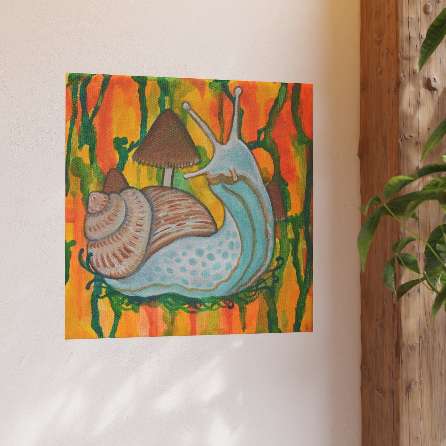 Snail & Mushroom, Archival Poster