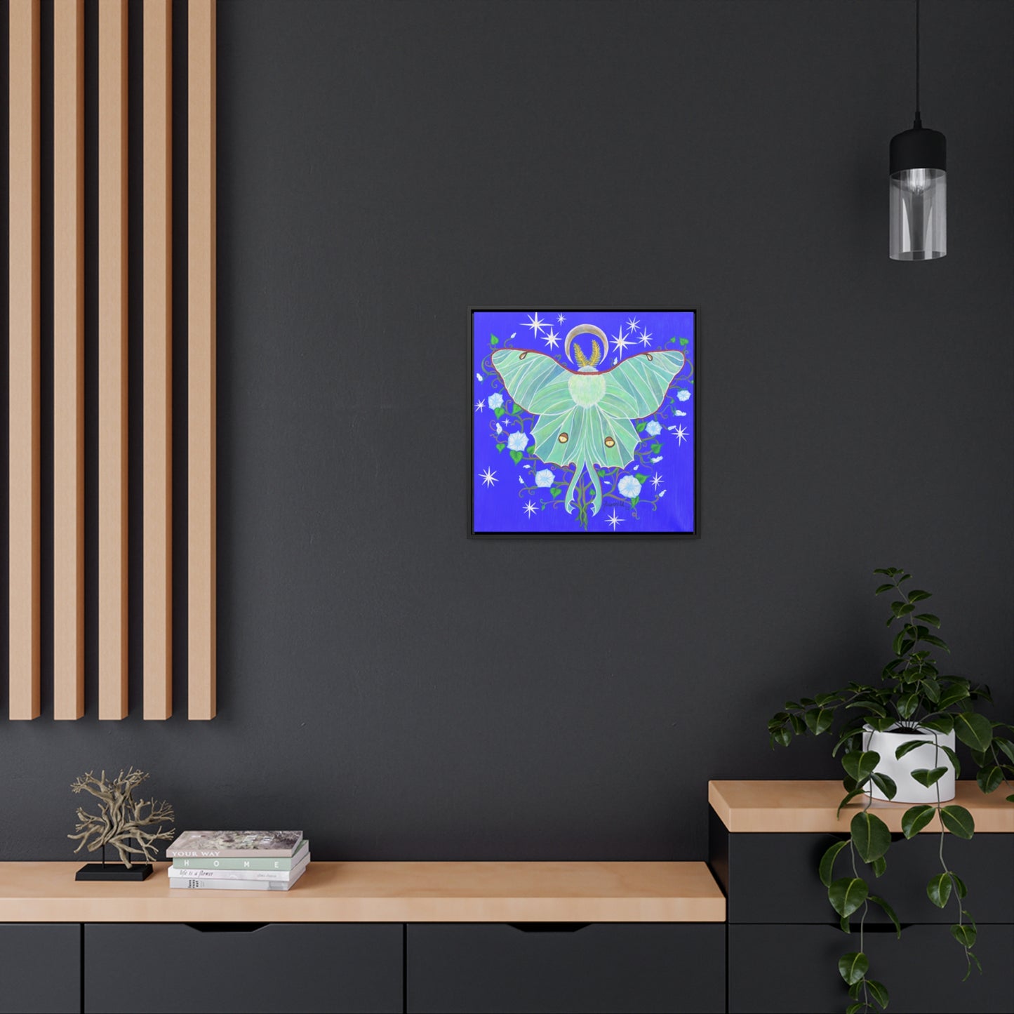 Luna Moth, Framed Canvas