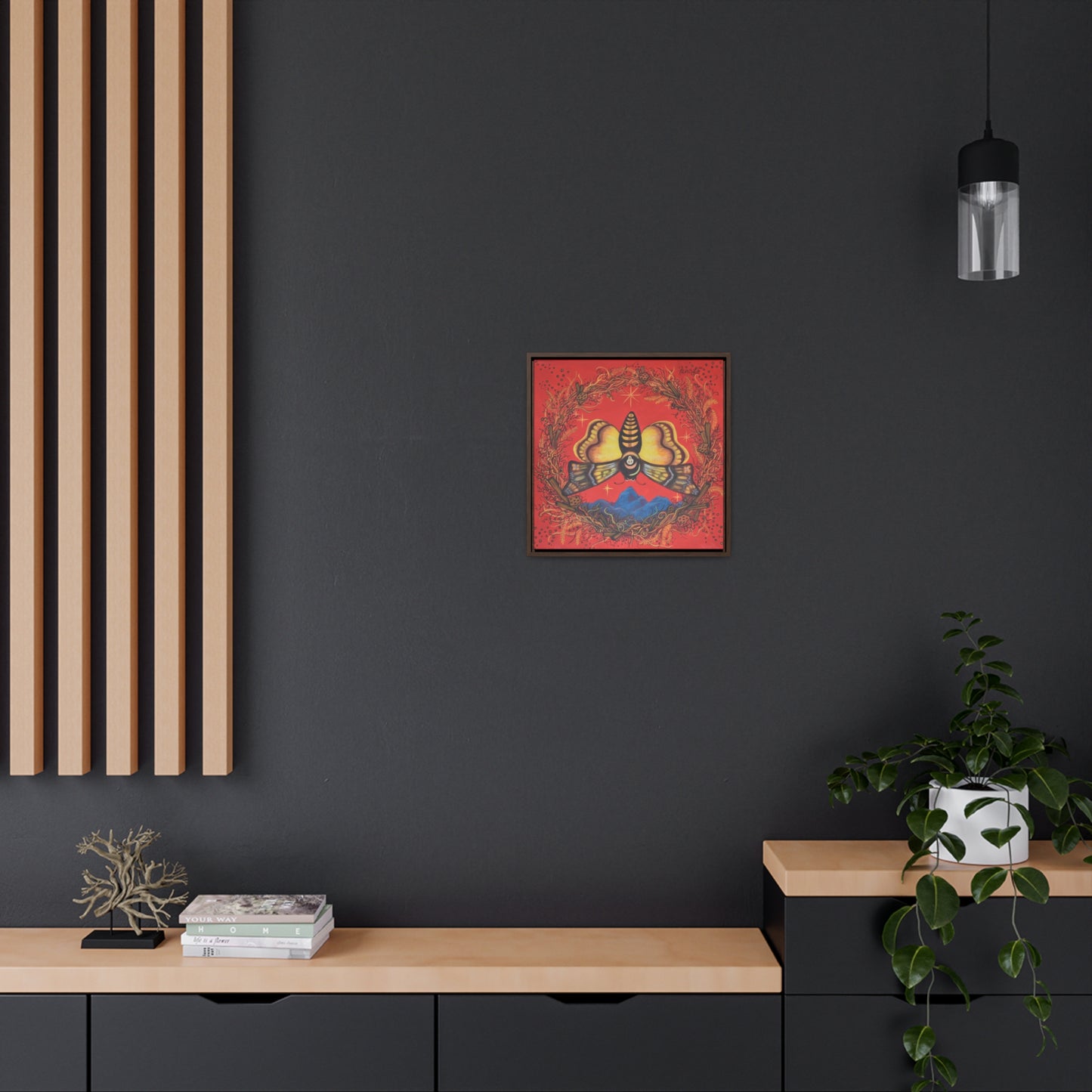Death's Head Hawkmoth, Framed Canvas