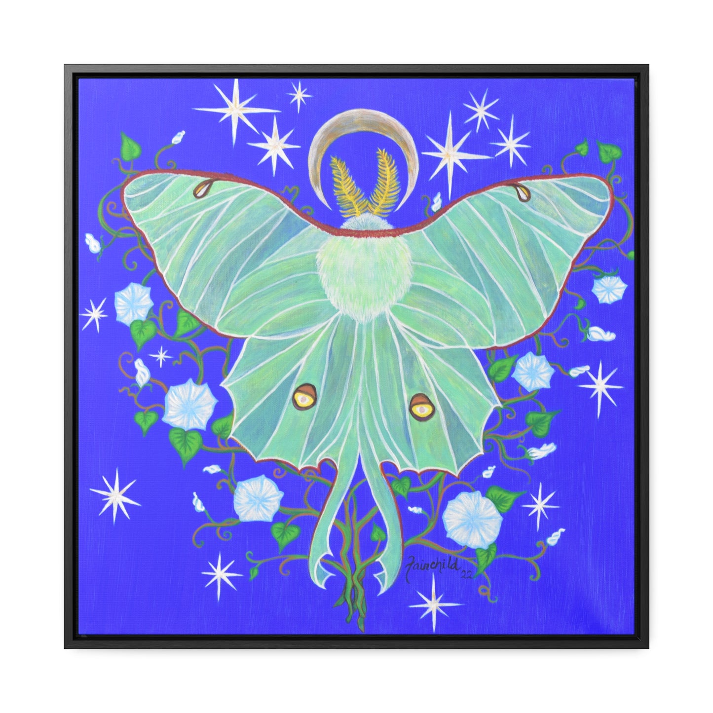 Luna Moth, Framed Canvas