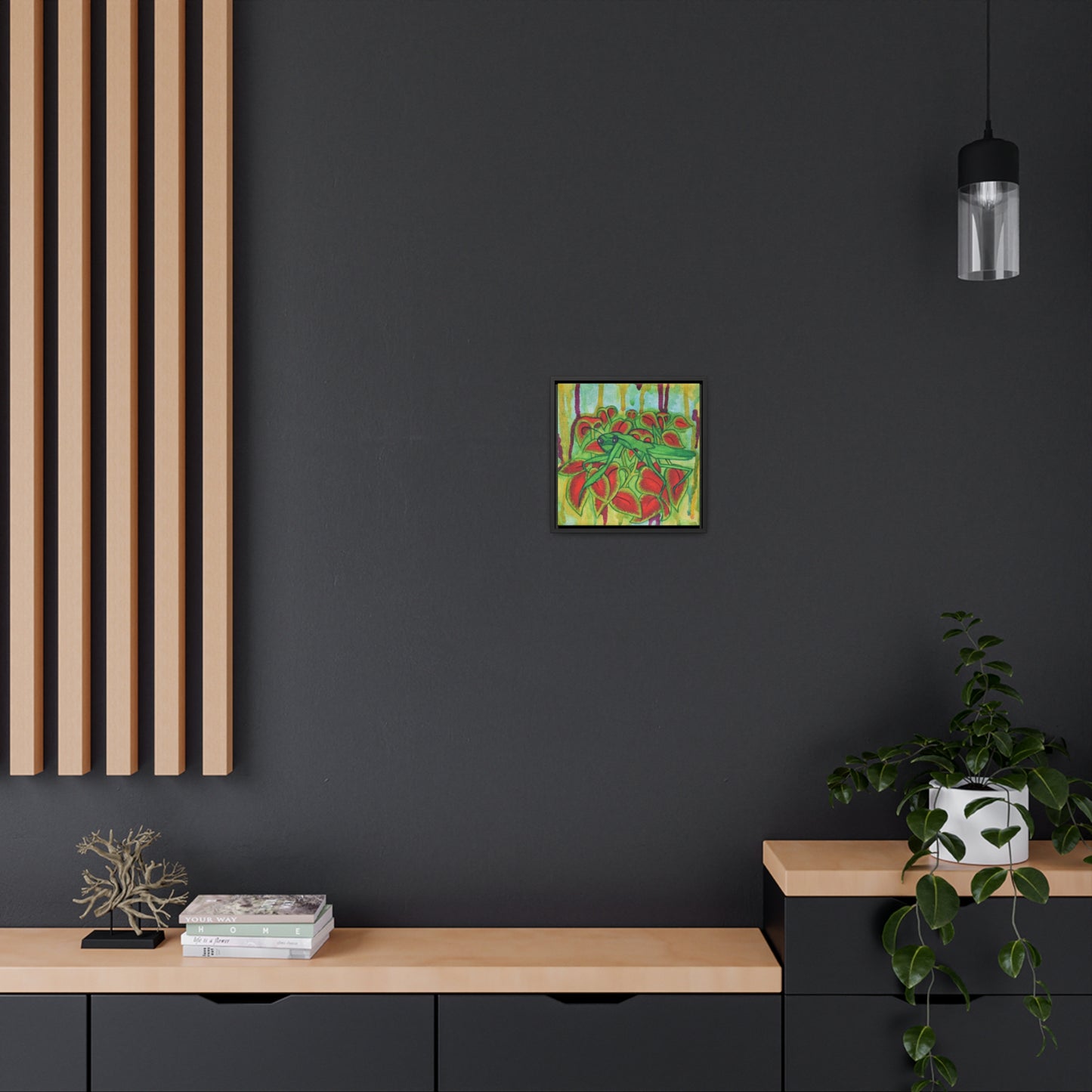 Praying Mantis, Framed Canvas