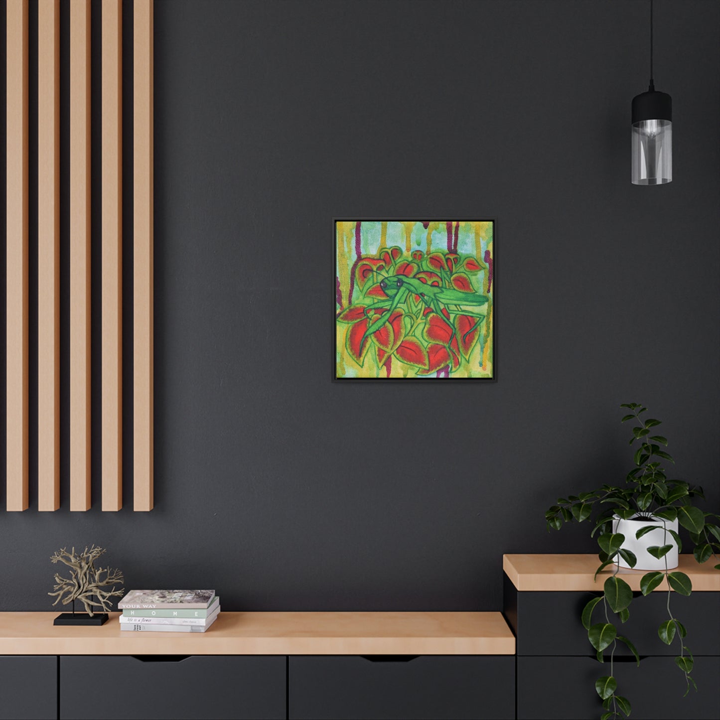 Praying Mantis, Framed Canvas