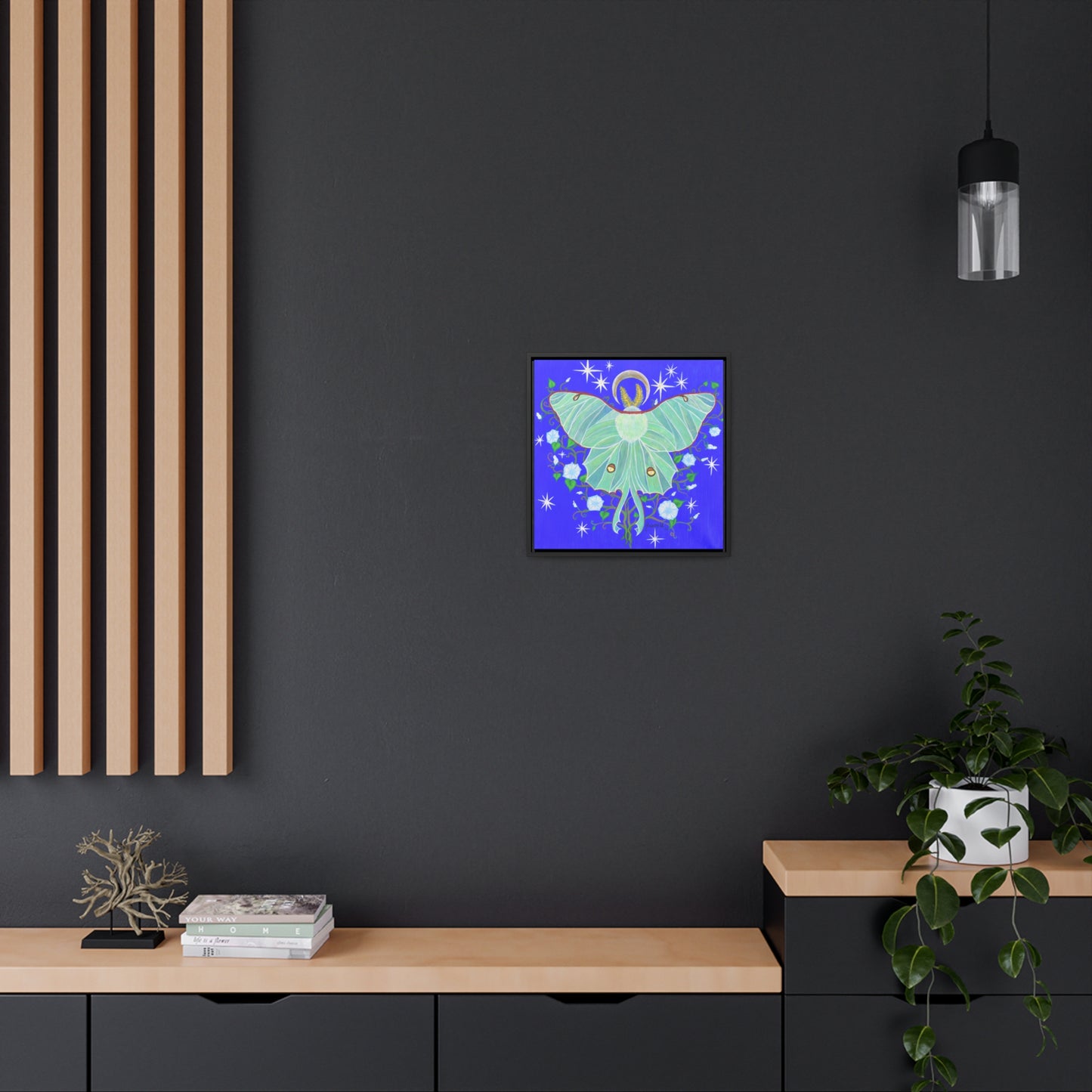 Luna Moth, Framed Canvas