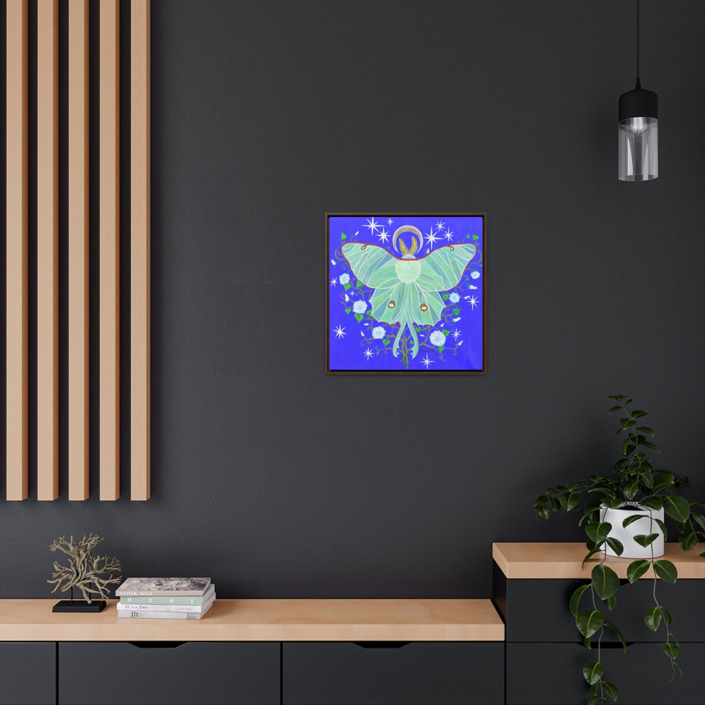 Luna Moth, Framed Canvas