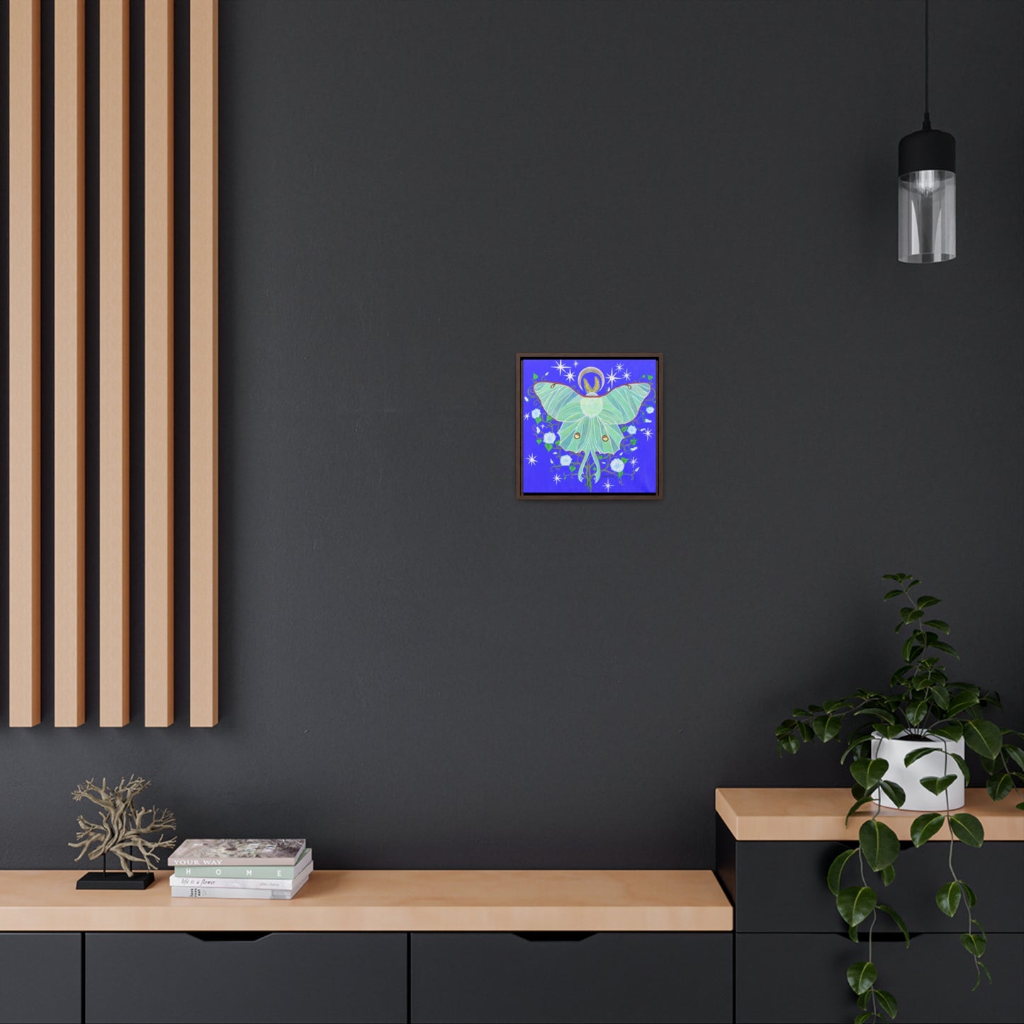 Luna Moth, Framed Canvas