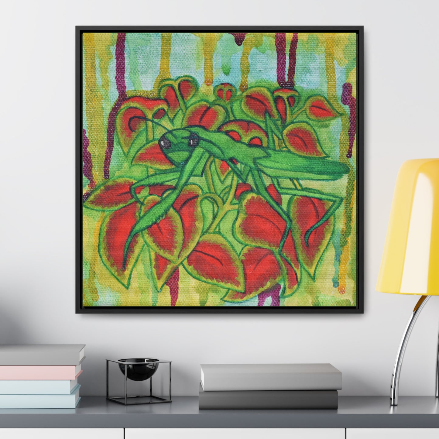 Praying Mantis, Framed Canvas