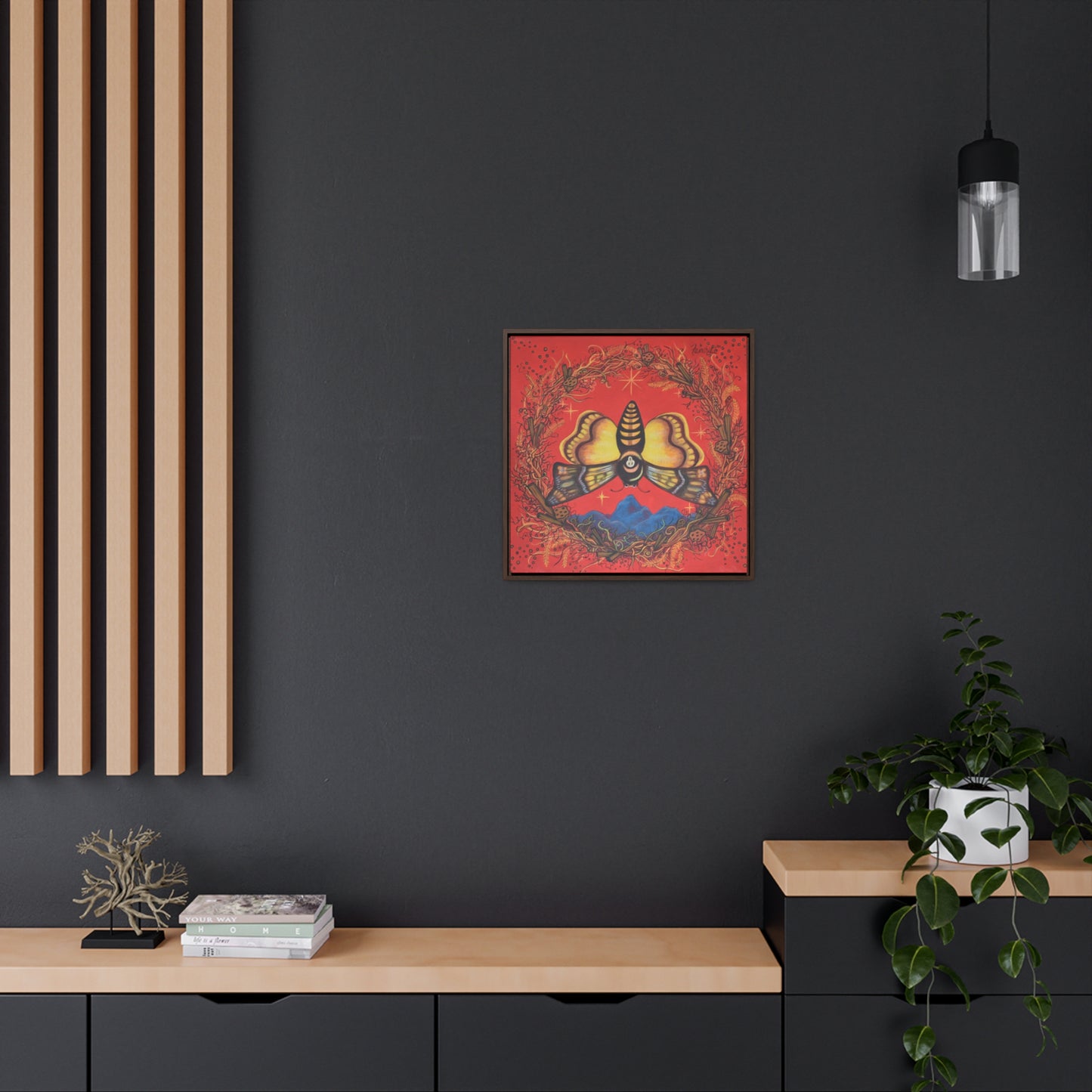 Death's Head Hawkmoth, Framed Canvas