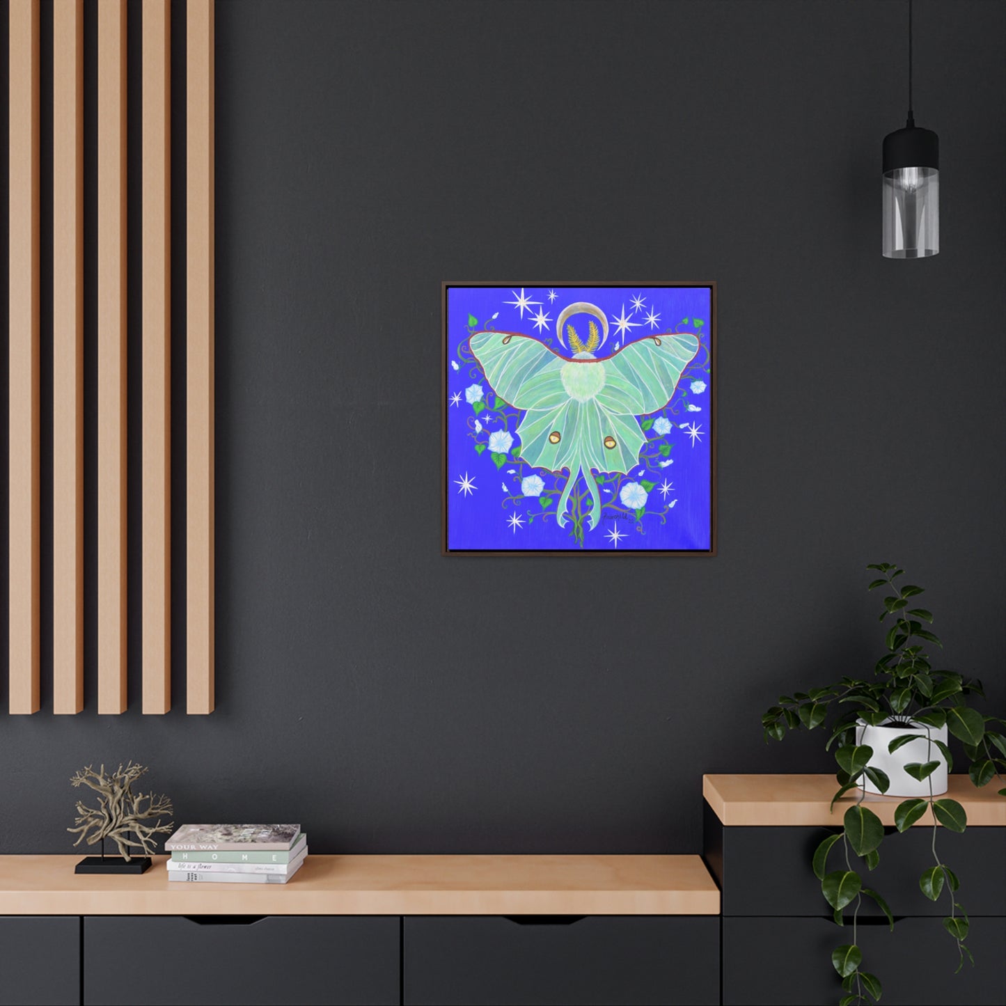 Luna Moth, Framed Canvas