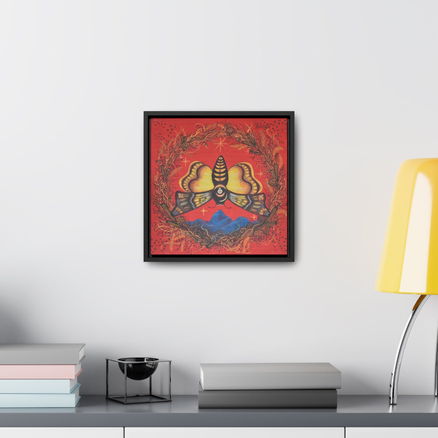 Death's Head Hawkmoth, Framed Canvas