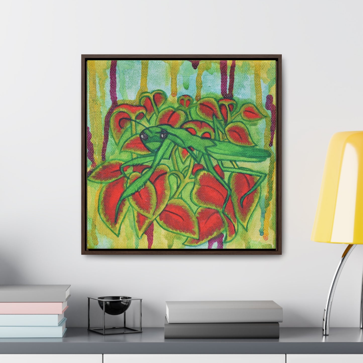 Praying Mantis, Framed Canvas
