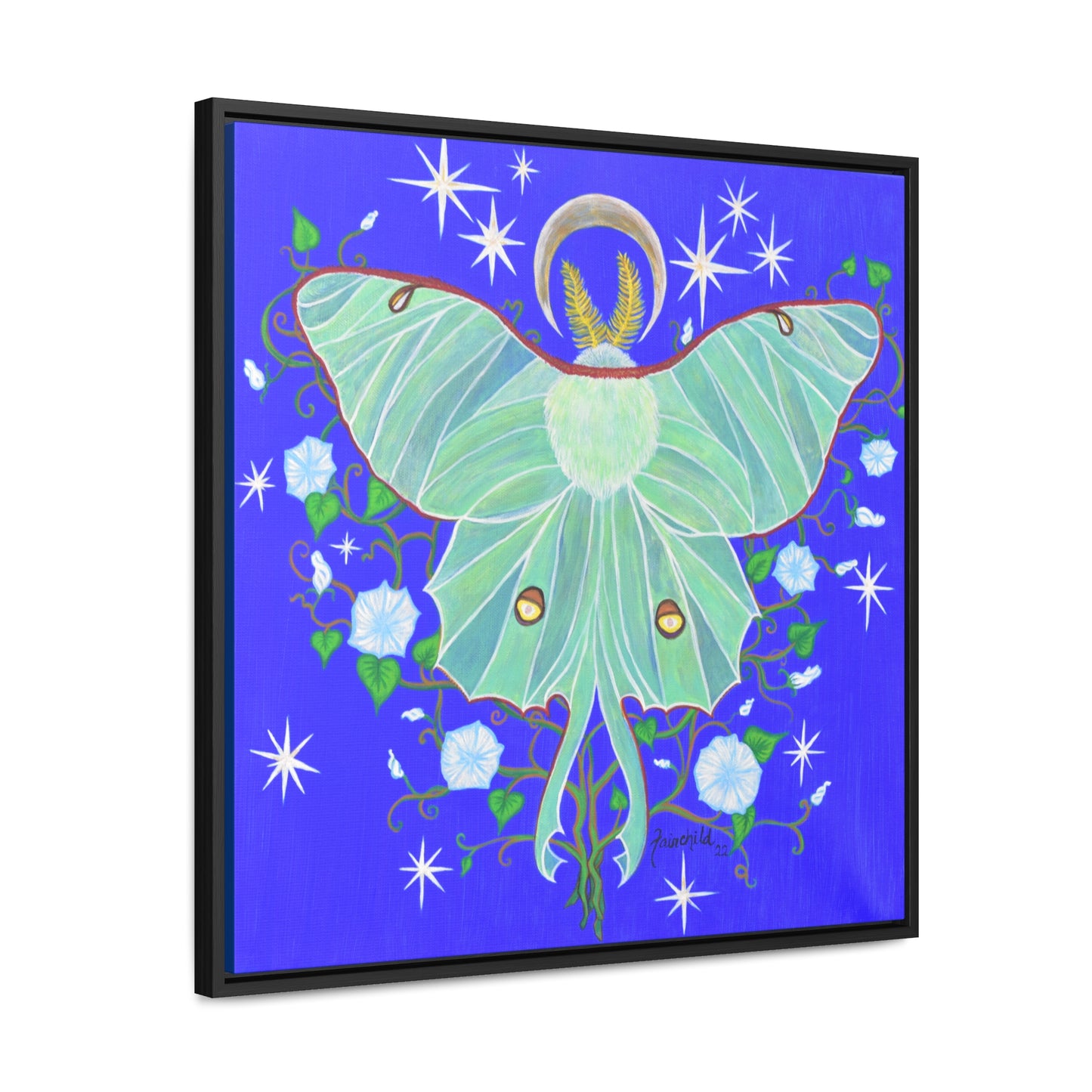 Luna Moth, Framed Canvas