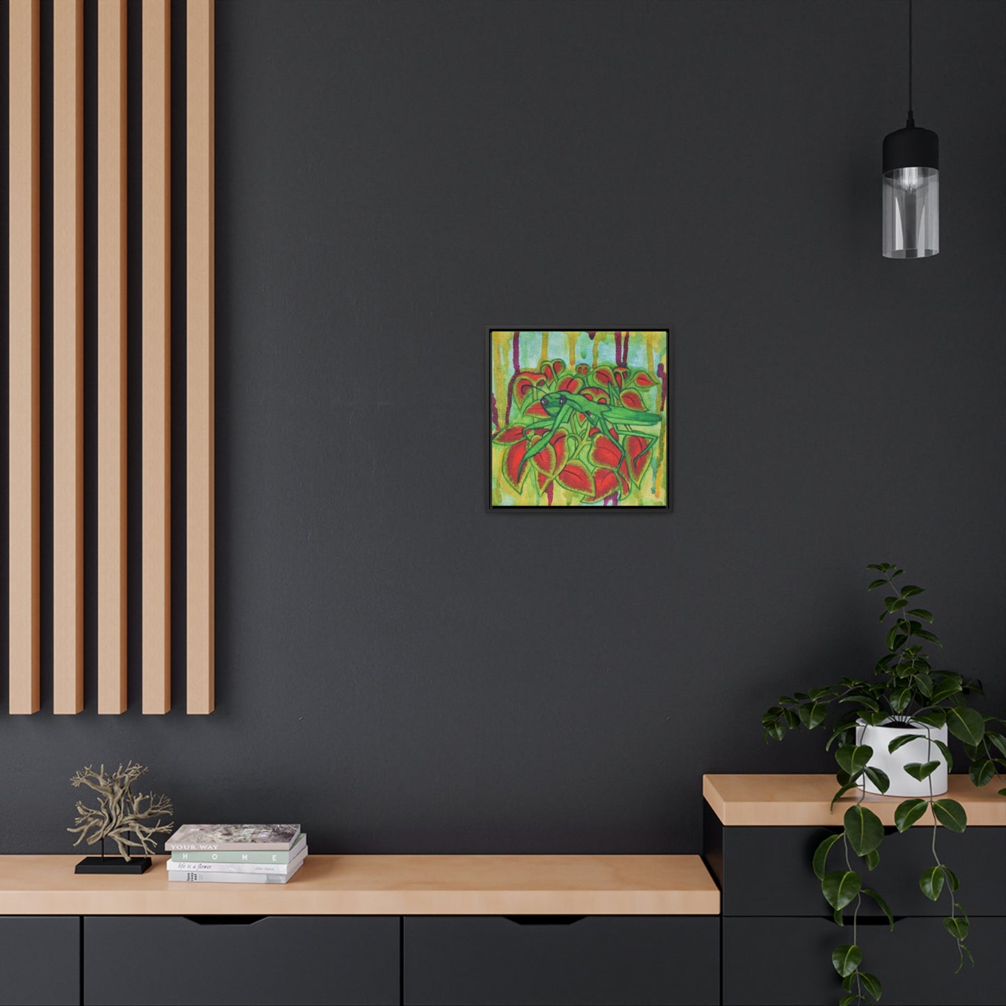 Praying Mantis, Framed Canvas