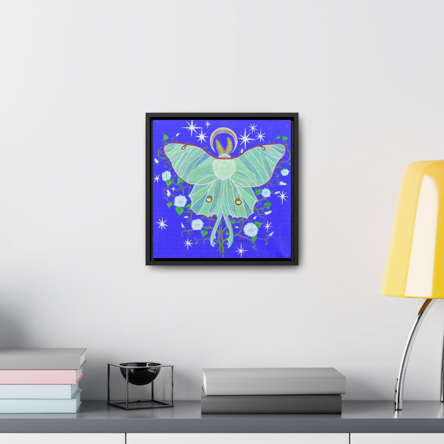 Luna Moth, Framed Canvas