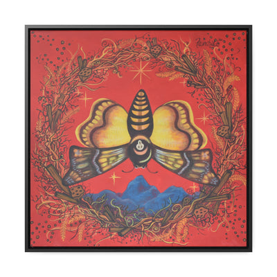 Death's Head Hawkmoth, Framed Canvas