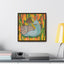 Snail & Mushrooms, Framed Canvas