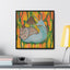 Snail & Mushrooms, Framed Canvas