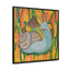 Snail & Mushrooms, Framed Canvas