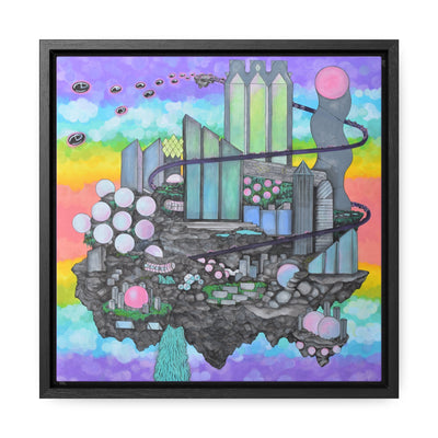 Bubblegum Metropolis, Framed Canvas