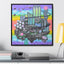 Bubblegum Metropolis, Framed Canvas